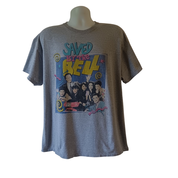 Saved by the Bell Gray Graphic T-Shirt - Picture 1 of 8